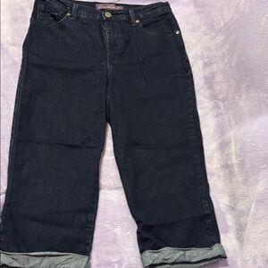 Gloria Vanderbilt Black Ankle Cropped Jeans Classic Style